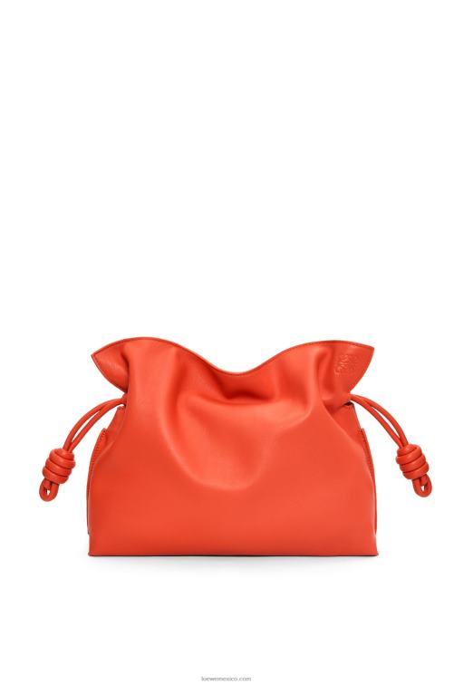 amanecer naranja bolso de mano flamenco de piel de becerro napa Loewe R8J8Z356 mujer amanecer naranja bolso de mano flamenco de piel de becerro napa Loewe R8J8Z356 mujer
